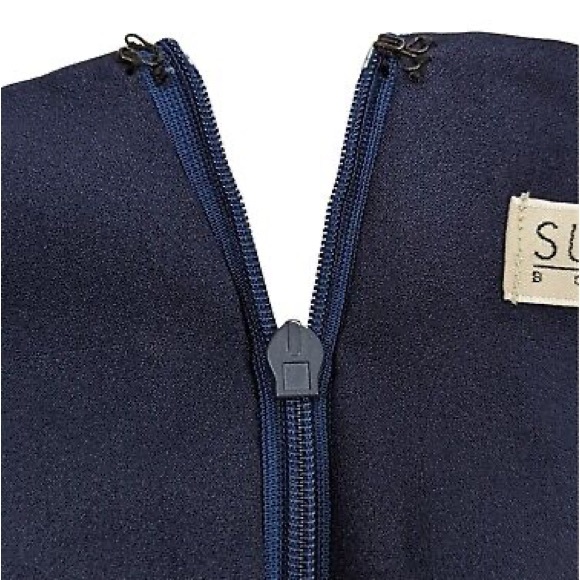 NWT ModCloth Sugarhill Boutique Milkshake Print Dress Size 2 Navy Blue - Picture 6 of 10